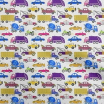 oneOone Viscose Chiffon Purple Fabric Truck Sewing Material Print Fabric By The Yard 42 Inch Wide