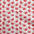 thumbnail image 1 of oneOone Viscose Chiffon Red Fabric Kids Crab Sewing Material Print Fabric By The Yard 42 Inch Wide, 1 of 4