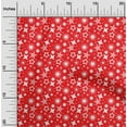 thumbnail image 1 of oneOone Viscose Chiffon Red Fabric Merry Christmas Craft Projects Decor Fabric Printed By The Yard 42 Inch Wide-ZD9, 1 of 4