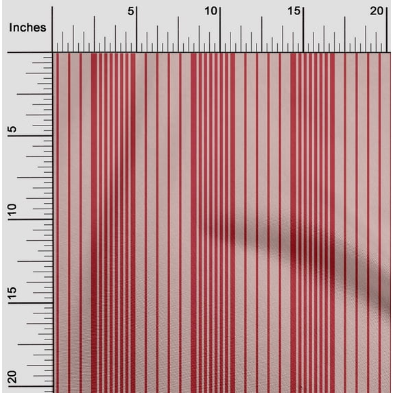 oneOone Viscose Chiffon Red Fabric Stripes Dress Material Fabric Print Fabric By The Yard 42 Inch Wide