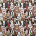 thumbnail image 1 of oneOone Viscose Chiffon Rose Brown Fabric Horse Quilting Supplies Print Sewing Fabric By The Yard 42 Inch Wide, 1 of 6