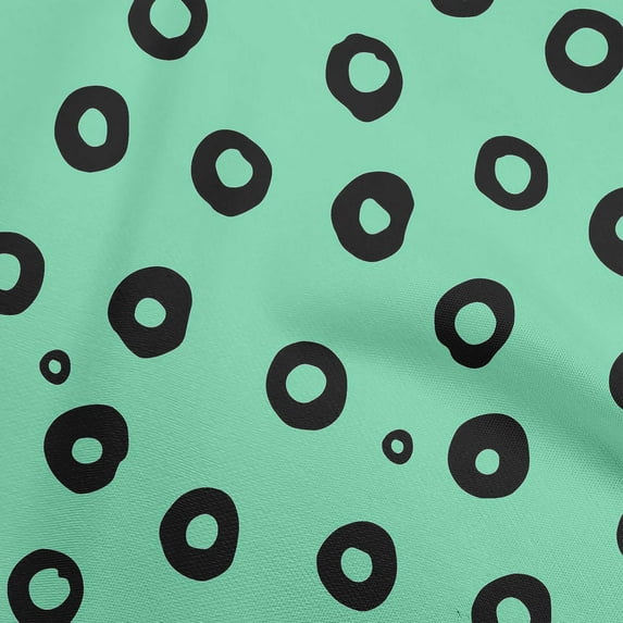 oneOone Viscose Chiffon Sea Green Fabric Polka Craft Projects Decor Fabric Printed By The Yard 42 Inch Wide-H8