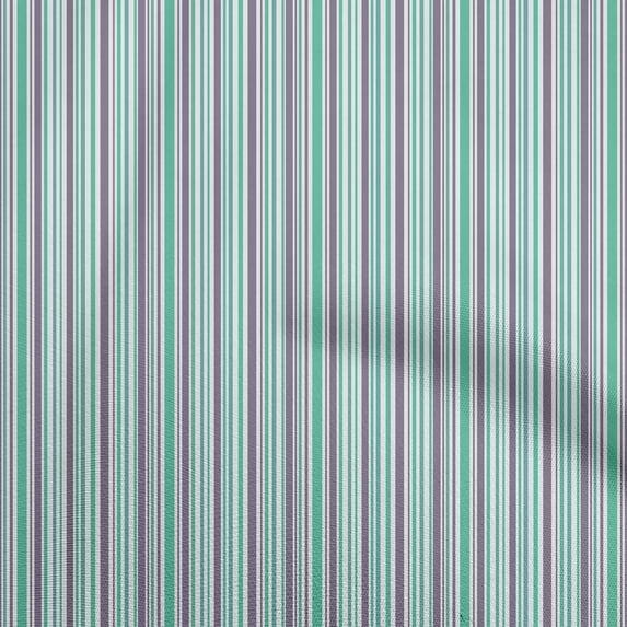 oneOone Viscose Chiffon Sea Green Fabric Stripes Craft Projects Decor Fabric Printed By The Yard 42 Inch Wide
