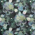 thumbnail image 1 of oneOone Viscose Chiffon Teal Green Fabric Skull Sewing Material Print Fabric By The Yard 42 Inch Wide, 1 of 1