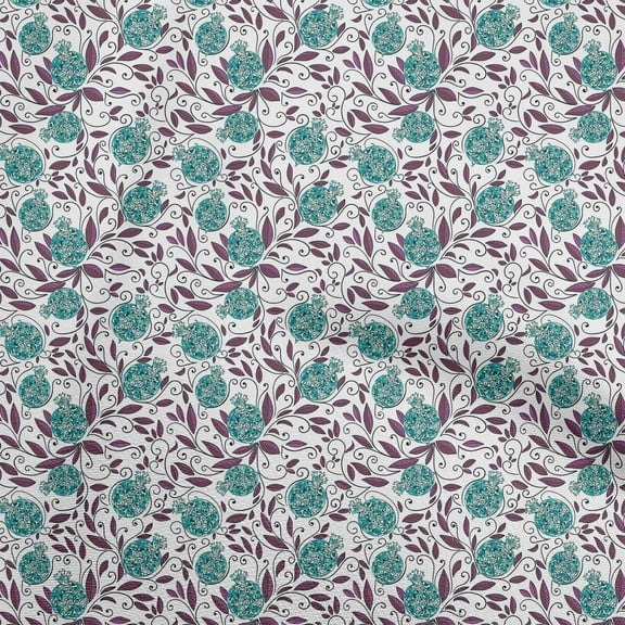 oneOone Viscose Chiffon White Fabric Asian Suzani Craft Projects Decor Fabric Printed By The Yard 42 Inch Wide