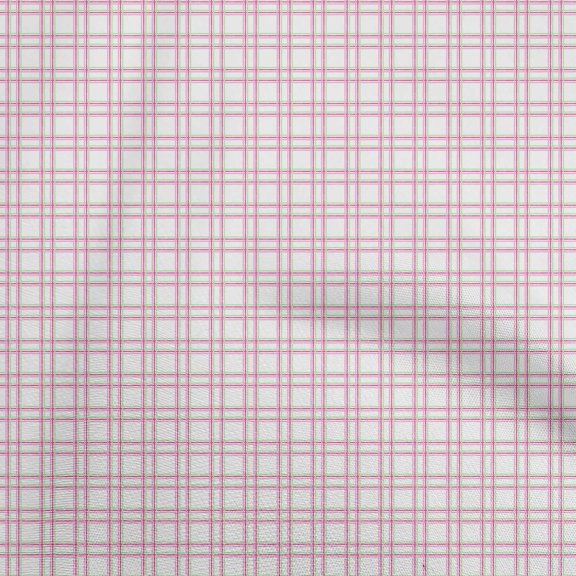 oneOone Viscose Chiffon White Fabric Check Sewing Craft Projects Fabric Prints By Yard 42 Inch Wide