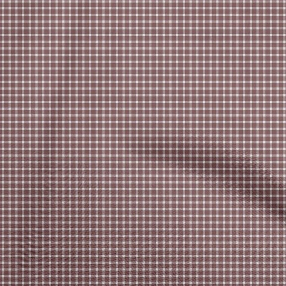 oneOone Viscose Chiffon Wine Fabric Check Quilting Supplies Print Sewing Fabric By The Yard 42 Inch Wide