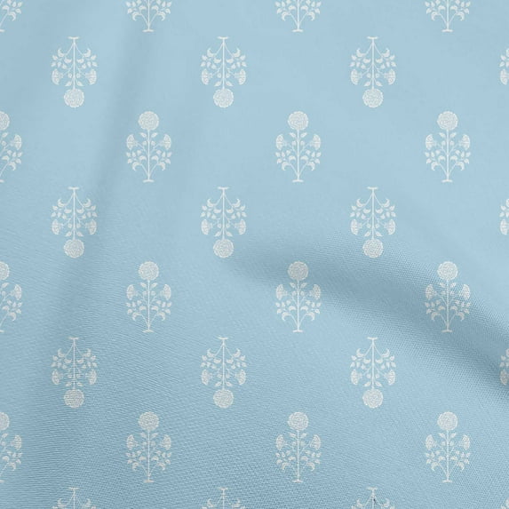 oneOone Viscose Jersey Baby Blue Fabric Asian Block Fabric For Sewing Printed Craft Fabric By The Yard 60 Inch Wide