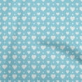 thumbnail image 1 of oneOone Viscose Jersey Baby Blue Fabric Valentine Heart Dress Material Fabric Print Fabric By The Yard 60 Inch Wide, 1 of 4