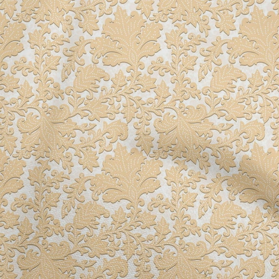 oneOone Viscose Jersey Beige Fabric Damask Dress Material Fabric Print Fabric By The Yard 60 Inch Wide