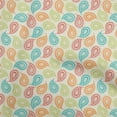 thumbnail image 1 of oneOone Viscose Jersey Beige Fabric Paisleys Dress Material Fabric Print Fabric By The Yard 60 Inch Wide, 1 of 1