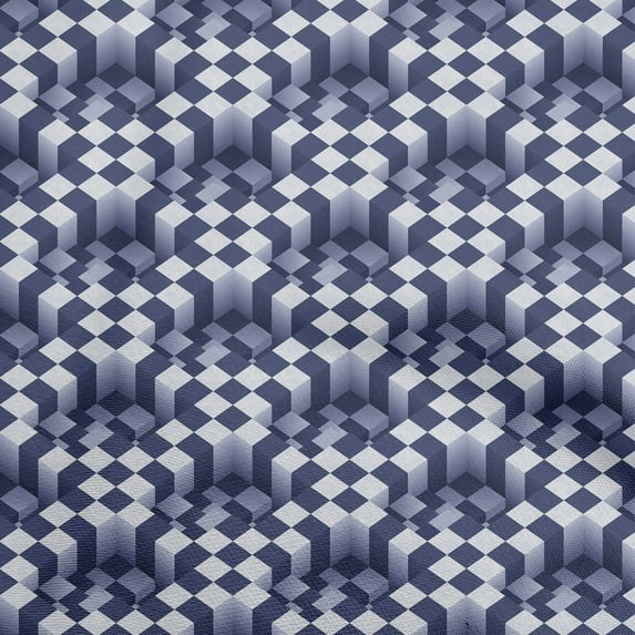 oneOone Viscose Jersey Blue Fabric Geometrical Craft Projects Decor Fabric Printed By The Yard 60 Inch Wide