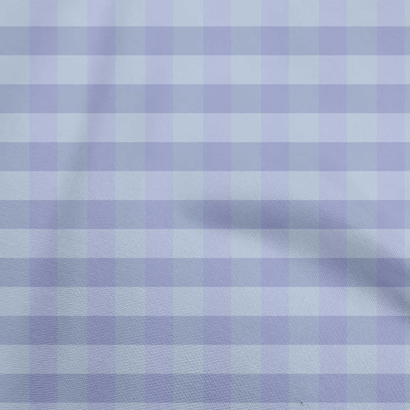 oneOone Viscose Jersey Bluish Violet Fabric Check Quilting Supplies Print Sewing Fabric By The Yard 60 Inch Wide