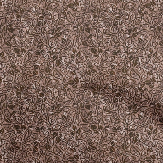 oneOone Viscose Jersey Brown Fabric Aian Batik Sewing Fabric By The Yard Printed Diy Clothing Sewing Supplies 60 Inch Wide