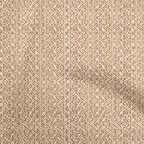 oneOone Viscose Jersey Brown Fabric Geometric Sewing Material Print Fabric By The Yard 60 Inch Wide