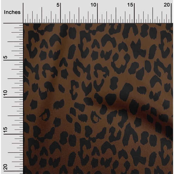oneOone Viscose Jersey Brown Fabric Leopard Animal Skin Diy Clothing Quilting Fabric Print Fabric By Yard 60 Inch Wide