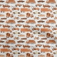 thumbnail image 1 of oneOone Viscose Jersey Brown Fabric Truck Quilting Supplies Print Sewing Fabric By The Yard 60 Inch Wide, 1 of 5