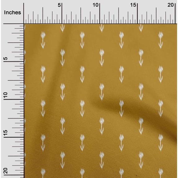 oneOone Viscose Jersey Dark Mustard Fabric Arrow Ikat Sewing Craft Projects Fabric Prints By Yard 60 Inch Wide