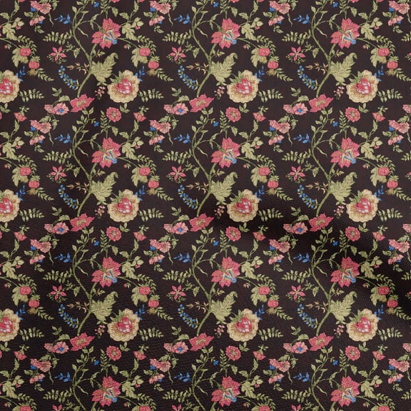 oneOone Viscose Jersey Dark Pink & Black Fabric Batik Sewing Fabric By The Yard Printed Diy Clothing Sewing Supplies 60 Inch Wide