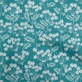 thumbnail image 1 of oneOone Viscose Jersey Dark Teal Green Fabric Floral Silhouette Quilting Supplies Print Sewing Fabric By The Yard 60 Inch Wide, 1 of 4