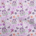 thumbnail image 1 of oneOone Viscose Jersey Dusty Purple Fabric Kids Princess Castle Diy Clothing Quilting Fabric Print Fabric By Yard 60 Inch Wide, 1 of 4