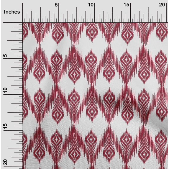 oneOone Viscose Jersey Fabric Chevron Ikat Printed Craft Fabric BTY 60 Inch Wide