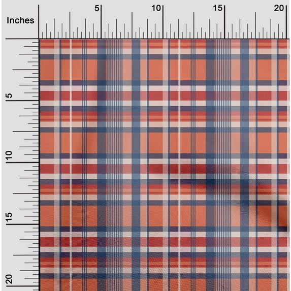 oneOone Viscose Jersey Fabric Madras Check Printed Fabric 1 Yard 60 Inch Wide