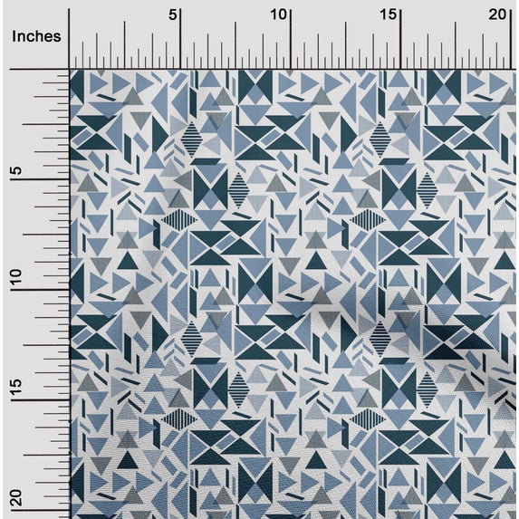 oneOone Viscose Jersey Fabric Rectangle & Triangle Geometric Decor Fabric Printed BTY 60 Inch Wide