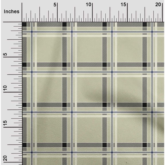 oneOone Viscose Jersey Fabric Tartan Check Printed Fabric 1 Yard 60 Inch Wide