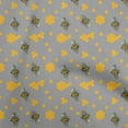 thumbnail image 1 of oneOone Viscose Jersey Gray Fabric Honey Bees Sewing Fabric By The Yard Printed Diy Clothing Sewing Supplies 60 Inch Wide, 1 of 4