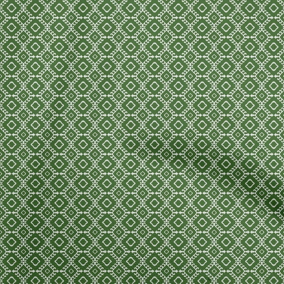 oneOone Viscose Jersey Green Fabric Geometric Quilting Supplies Print Sewing Fabric By The Yard 60 Inch Wide