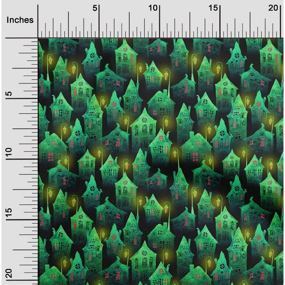 oneOone Viscose Jersey Jewel Green Fabric Halloween Dress Material Fabric Print Fabric By The Yard 60 Inch Wide