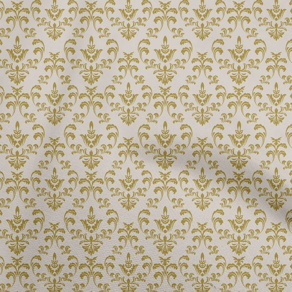 oneOone Viscose Jersey Light Beige Fabric Damask Diy Clothing Quilting Fabric Print Fabric By Yard 60 Inch Wide