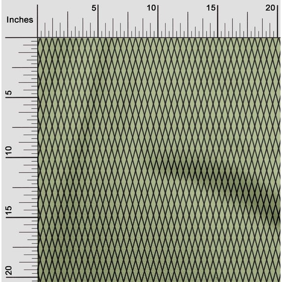 oneOone Viscose Jersey Light Green Fabric Argyle Check Sewing Material Print Fabric By The Yard 60 Inch Wide