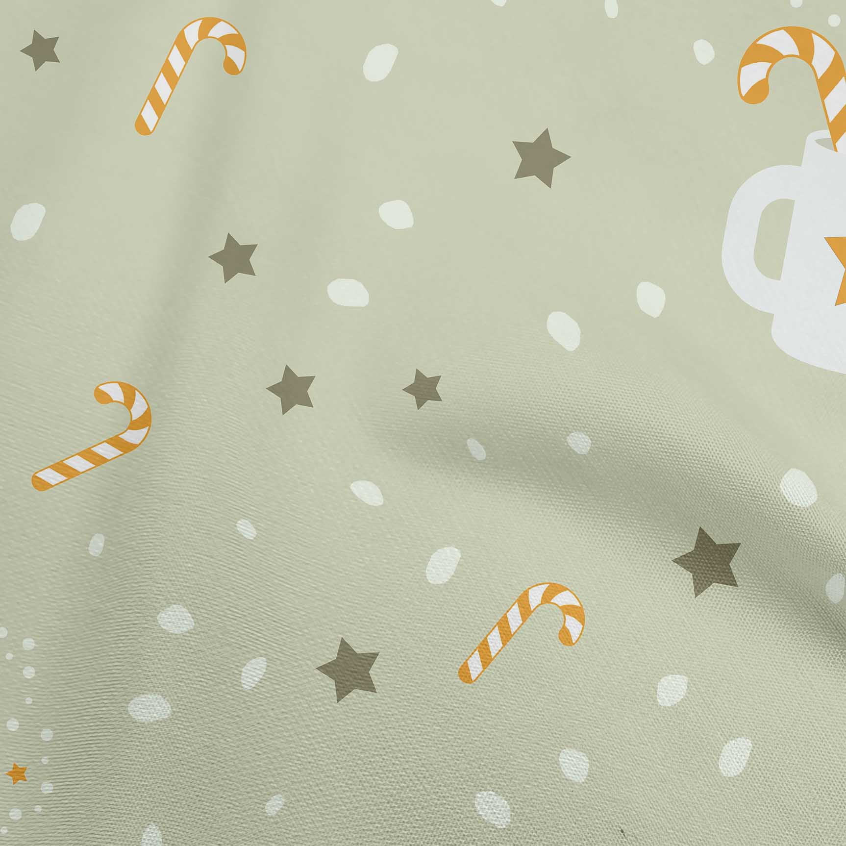 oneOone Viscose Jersey Light Green Fabric Christmas Sewing Craft Projects Fabric Prints By Yard 60 Inch Wide