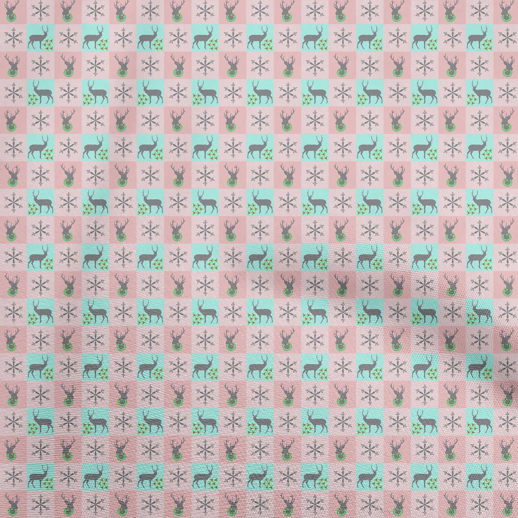 oneOone Viscose Jersey Light Pink Fabric Christmas Quilting Supplies Print Sewing Fabric By The Yard 60 Inch Wide