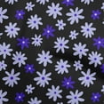 thumbnail image 1 of oneOone Viscose Jersey Medium Blue Fabric Abstract Retro Floral Diy Clothing Quilting Fabric Print Fabric By Yard 60 Inch Wide, 1 of 4