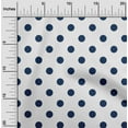 thumbnail image 1 of oneOone Viscose Jersey Navy Blue Fabric Polka Dots Dots Fabric For Sewing Printed Craft Fabric By The Yard 60 Inch Wide, 1 of 5
