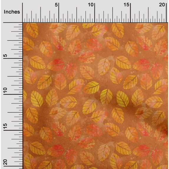 oneOone Viscose Jersey Orange Fabric Batik Sewing Material Print Fabric By The Yard 60 Inch Wide - OQ