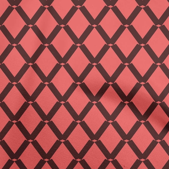 oneOone Viscose Jersey Pink Fabric Geometric Fabric For Sewing Printed Craft Fabric By The Yard 60 Inch Wide