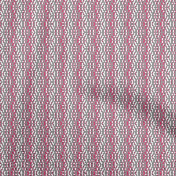 oneOone Viscose Jersey Pink Fabric Geometric Fabric For Sewing Printed Craft Fabric By The Yard 60 Inch Wide