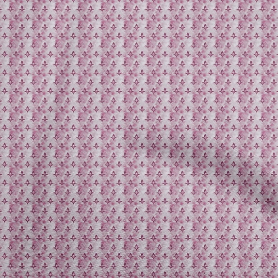 oneOone Viscose Jersey Purple Fabric Asian Geometric Sewing Material Print Fabric By The Yard 60 Inch Wide