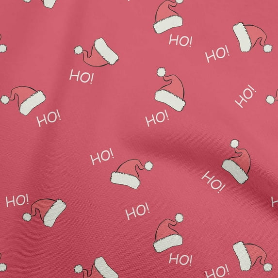 oneOone Viscose Jersey Red Fabric Christmas Hats Craft Projects Decor Fabric Printed By The Yard 60 Inch Wide