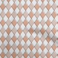 thumbnail image 1 of oneOone Viscose Jersey Rose Brown Fabric Argyle Sewing Fabric By The Yard Printed Diy Clothing Sewing Supplies 60 Inch Wide, 1 of 4