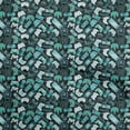thumbnail image 1 of oneOone Viscose Jersey Teal Green Fabric Kids Game Dress Material Fabric Print Fabric By The Yard 60 Inch Wide, 1 of 4