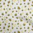 thumbnail image 1 of oneOone Viscose Jersey White Fabric Honey Bees Sewing Material Print Fabric By The Yard 60 Inch Wide, 1 of 4