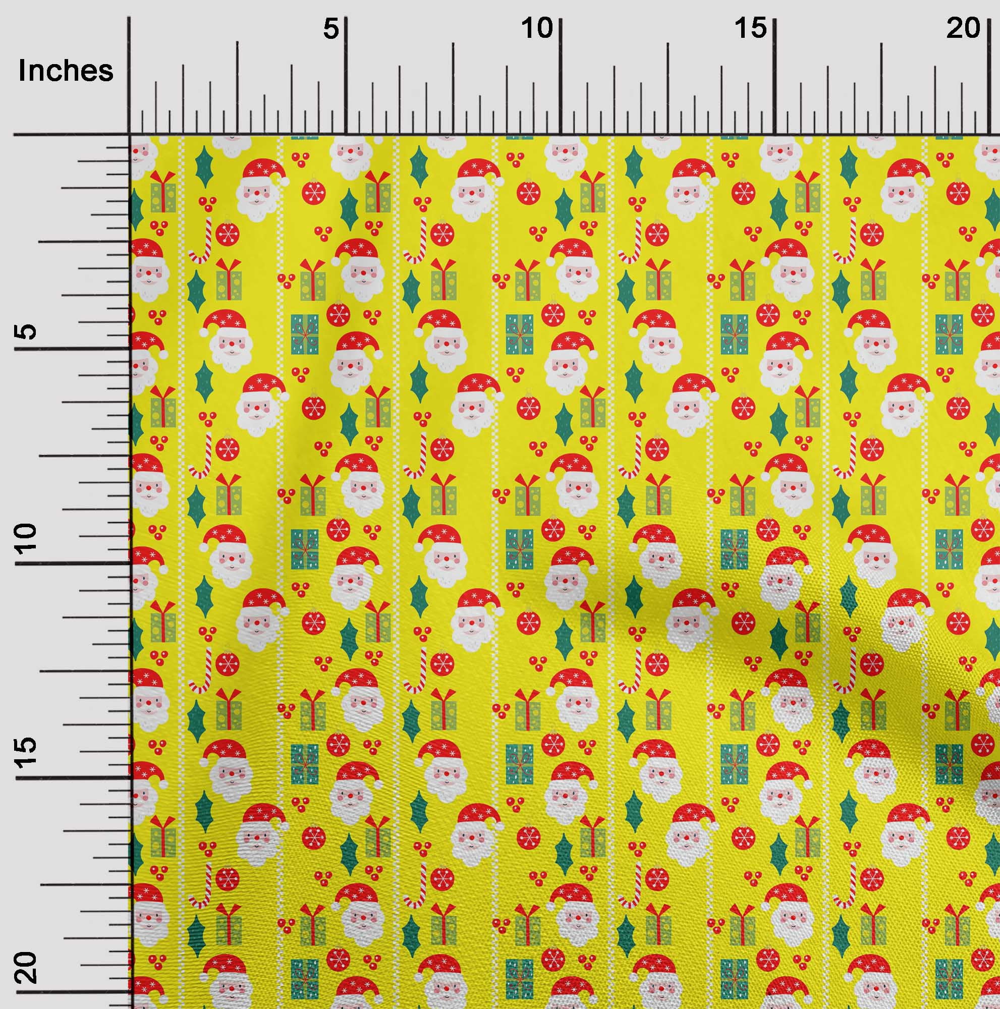 oneOone Viscose Jersey Yellow Fabric Merry Christmas Diy Clothing Quilting Fabric Print Fabric By Yard 60 Inch Wide-WD6