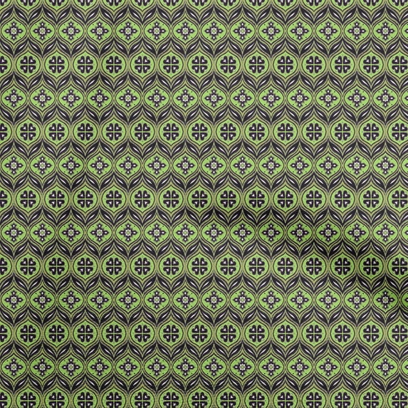 oneOoneCottonPoplinLightGreenFabricAsianIkatDiyClothingQuiltingFabricPrintFabricByYard42InchWide