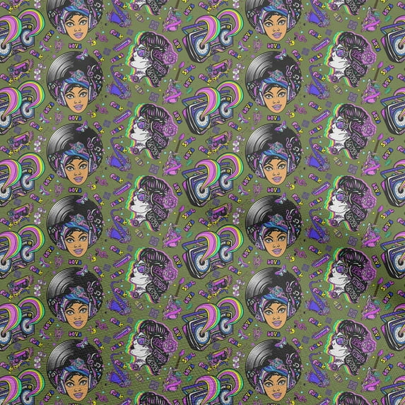 oneOoneCottonPoplinTwillDarkOliveGreenFabricAfricanSewingMaterialPrintFabricByTheYard56InchWide