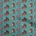 thumbnail image 1 of oneOoneCottonPoplinTwillTealBlueFabricAfricanCraftProjectsDecorFabricPrintedByTheYard56InchWide, 1 of 4